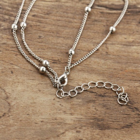 Silver Dolphin Beach Women's Anklet Ankle Bracelet - Picture 2 of 6